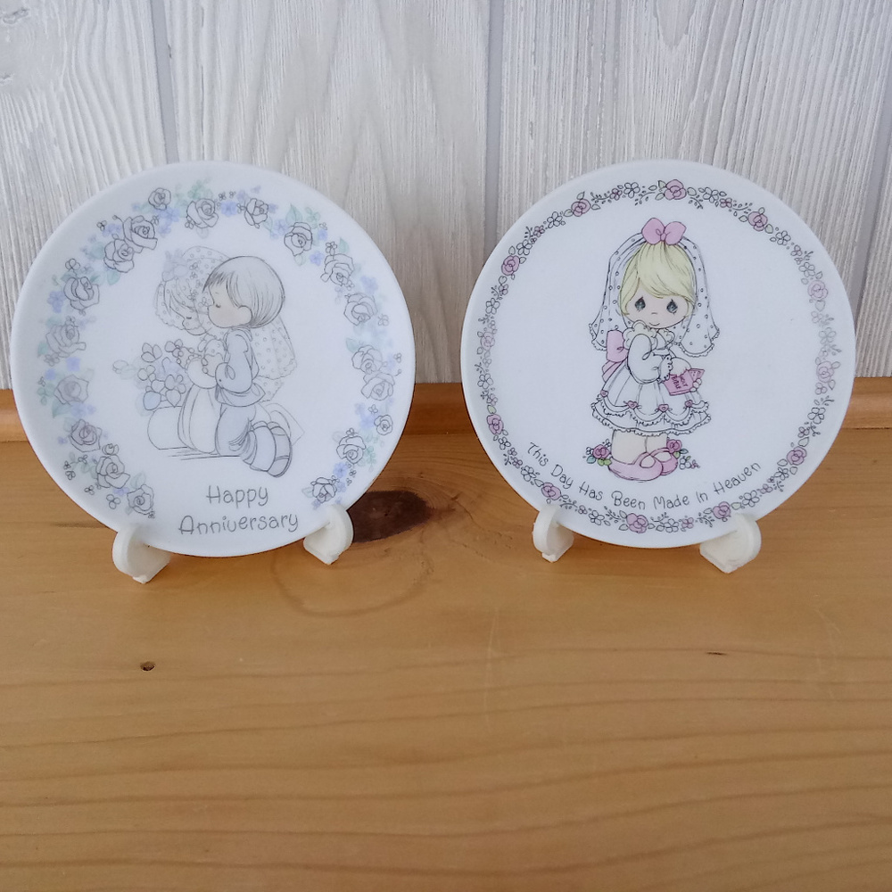 VTG 89 & 90 Precious Moments Mini Collector Plates